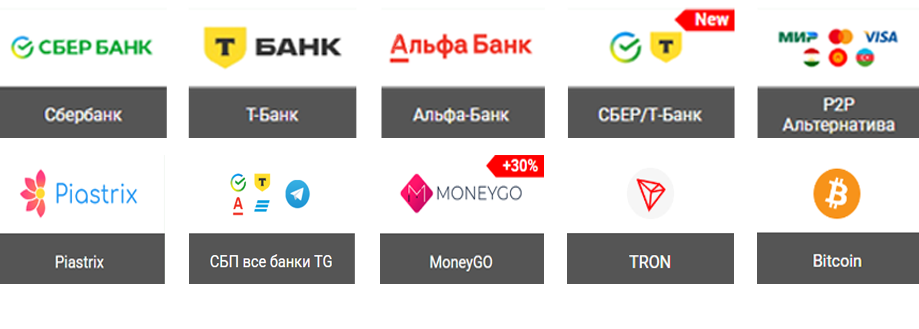 Депозит и вывод выигрыша в рублях: карты, кошельки, криптовалюта